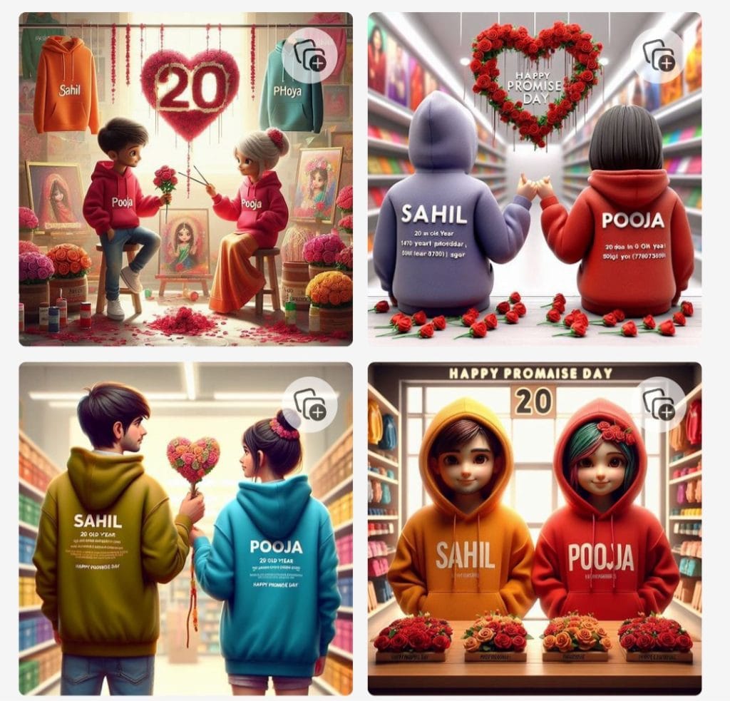 Ai photo Promise day