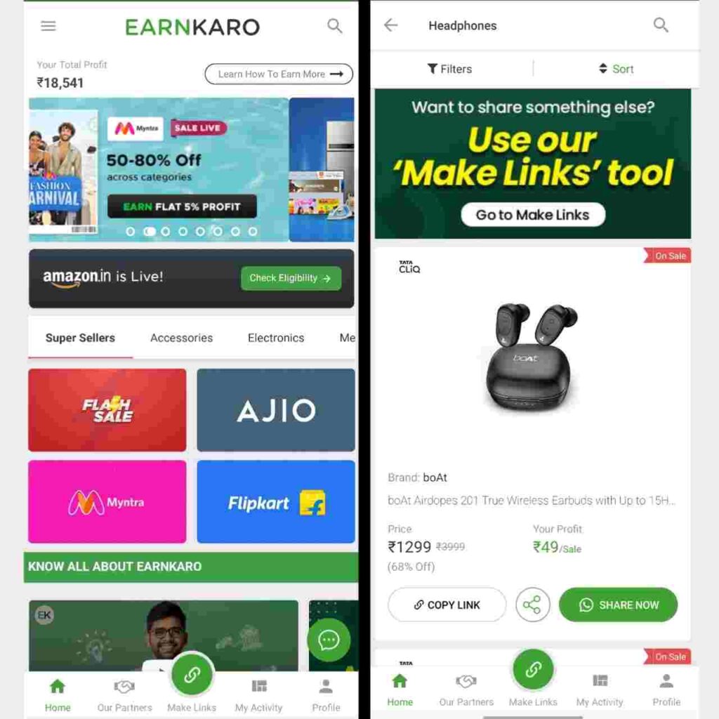 how to earn money from earnkaro