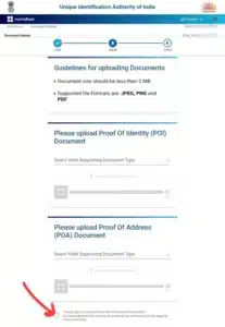 Update document Aadhar card online
