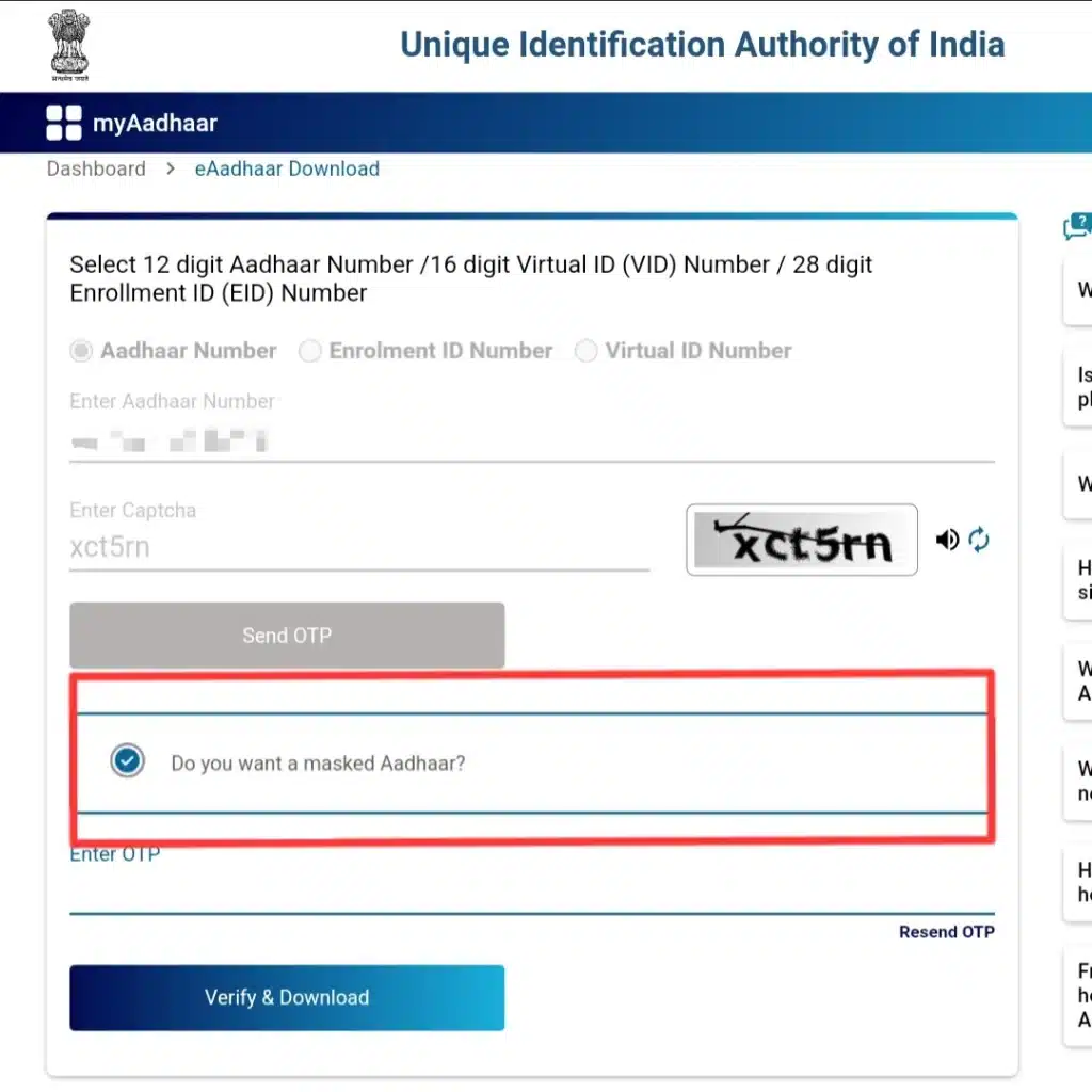 Download Masked Aadhaar Card - How To Download Masked Aadhaar Card 3 Masked aadhaar Card
