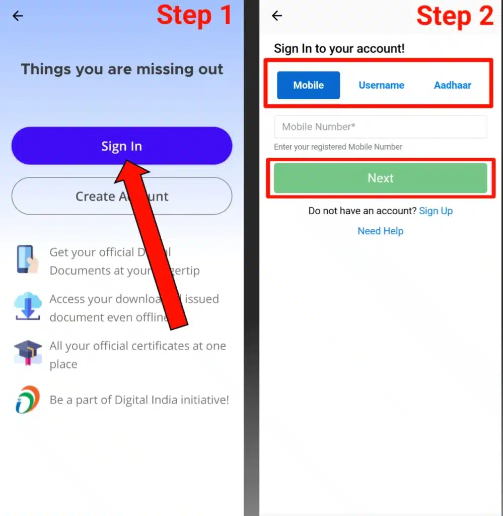 Digilocker Account Kaise Banaye 2024 Me - डिजिलॉकर अकाउंट 4 Digilocker account me login kaise kare 2024