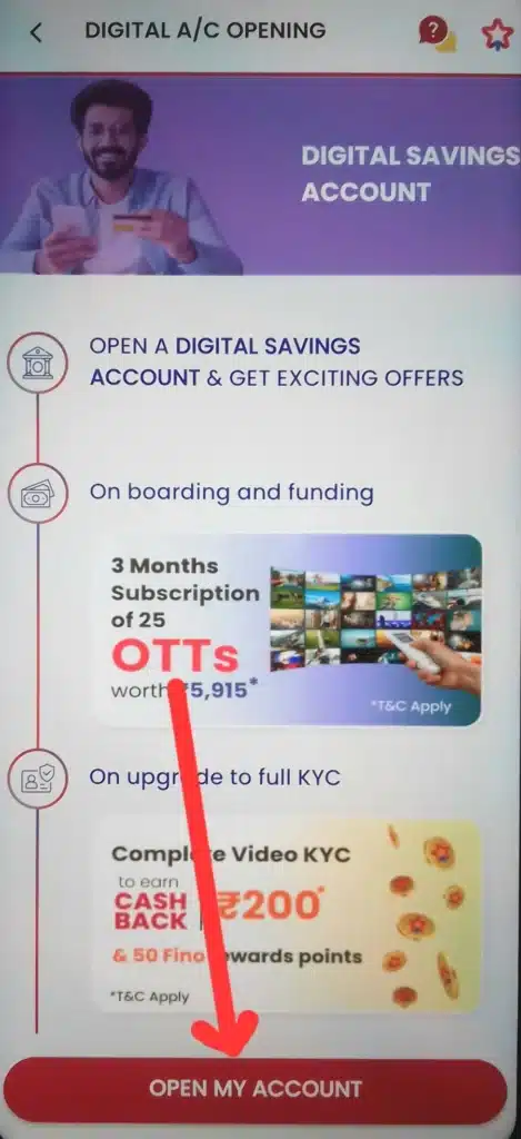 Fino Payment Bank Account Opening 2024: फिनो बैंक मे जीरो बैलेंस खाता कैसे खोले 4 a screen shot of a account opening