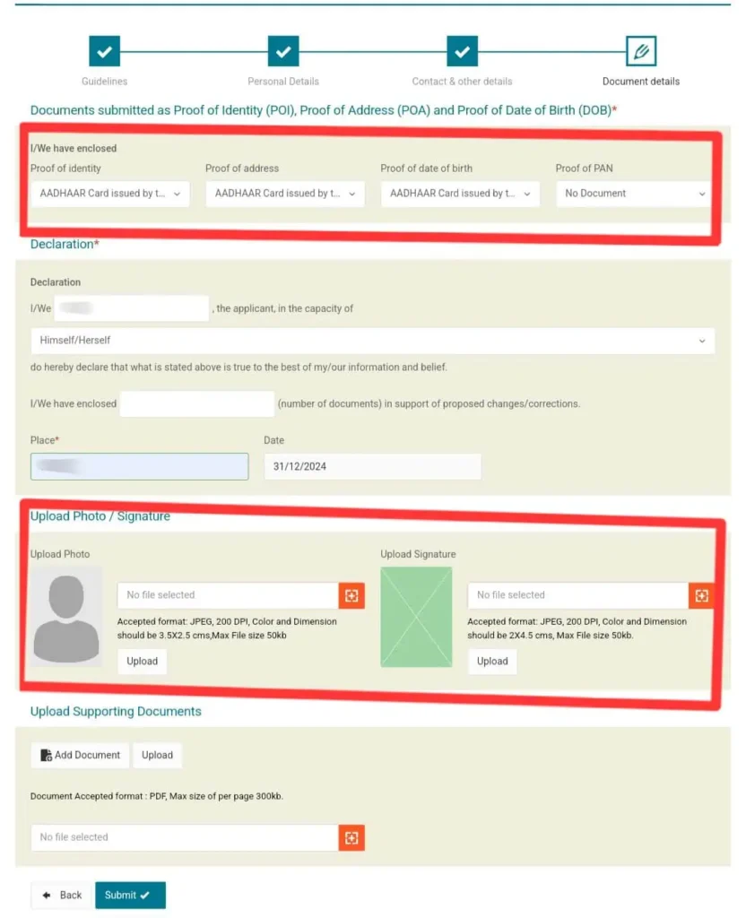 Pan Card Me Correction Kaise Kare 2025: ऐसे सुधारे पैन कार्ड 6 Pan card document upload