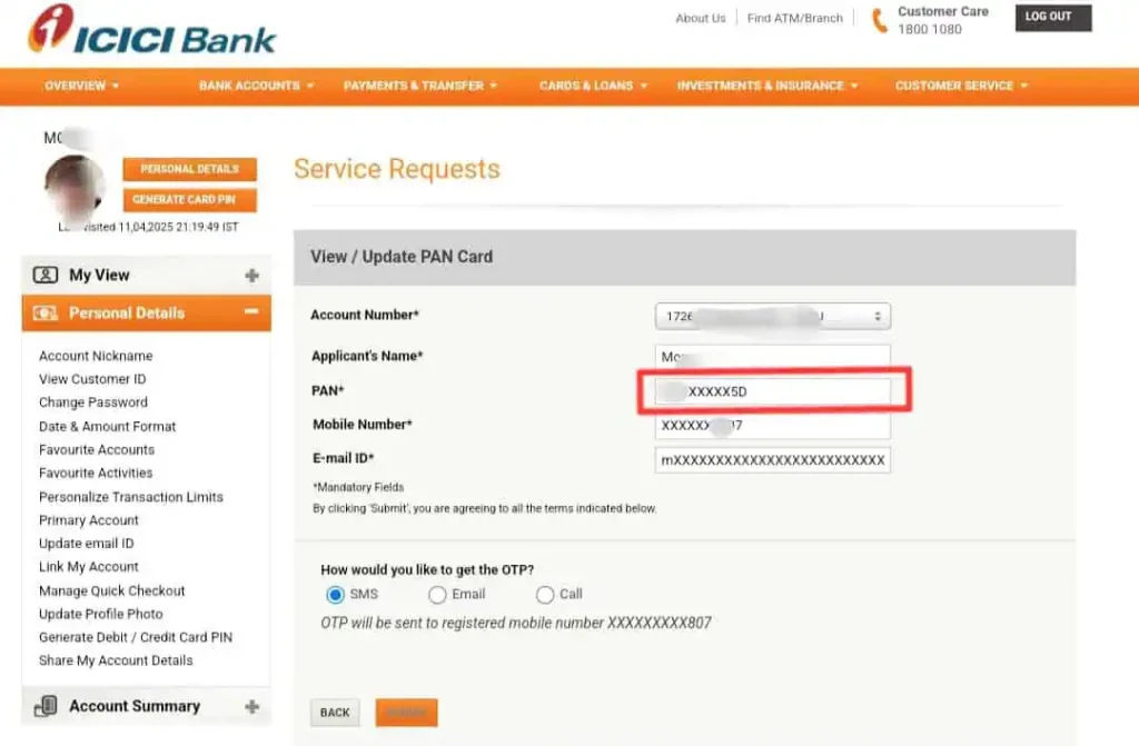 Bank Me Pan Card Link कैसे करें 2025 जानें 4 आसान तरीके 6 Icici bank Me Pan Card Link Kaise Kare