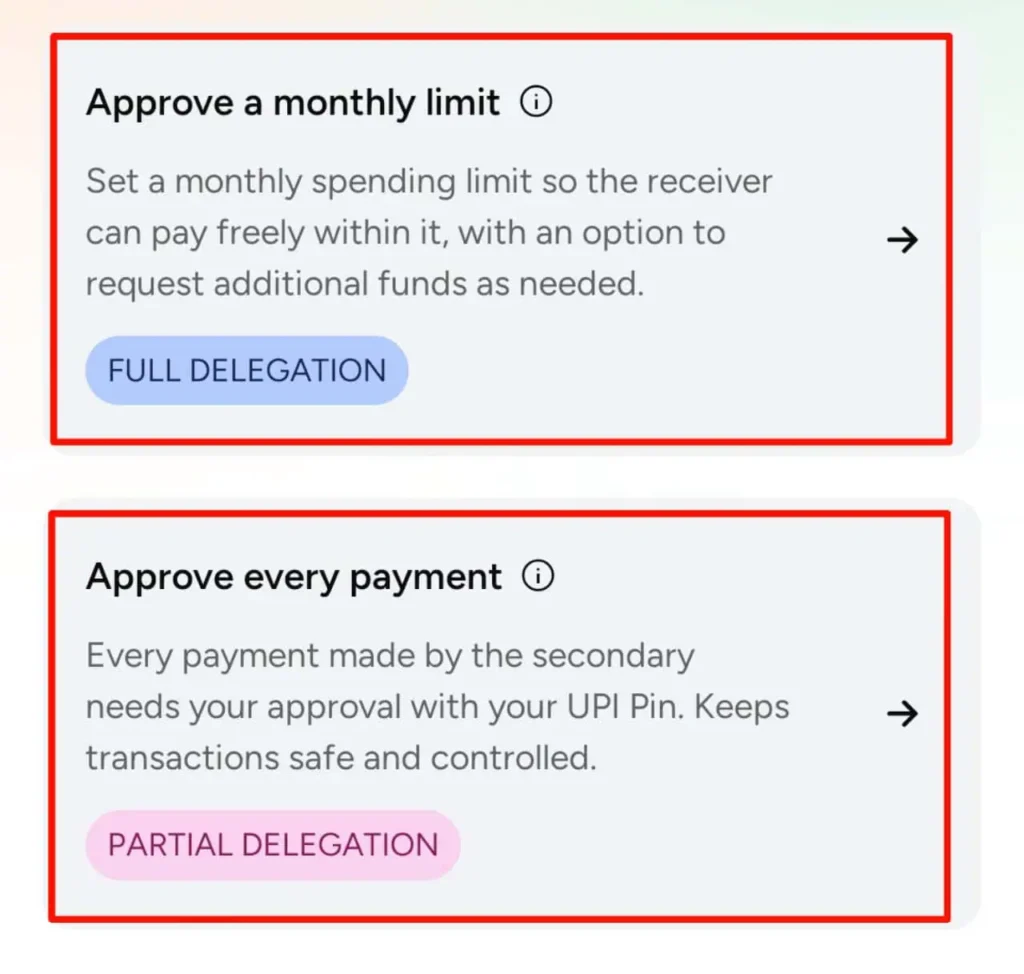 UPI Circle Monthly Limit