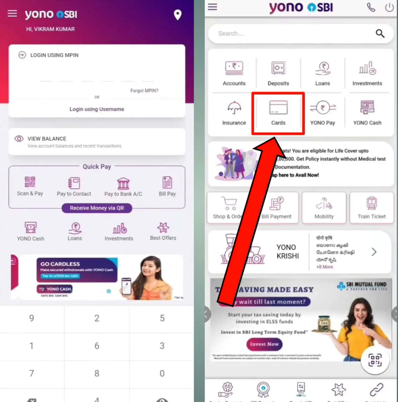 Yono sbi app se atm pin generate